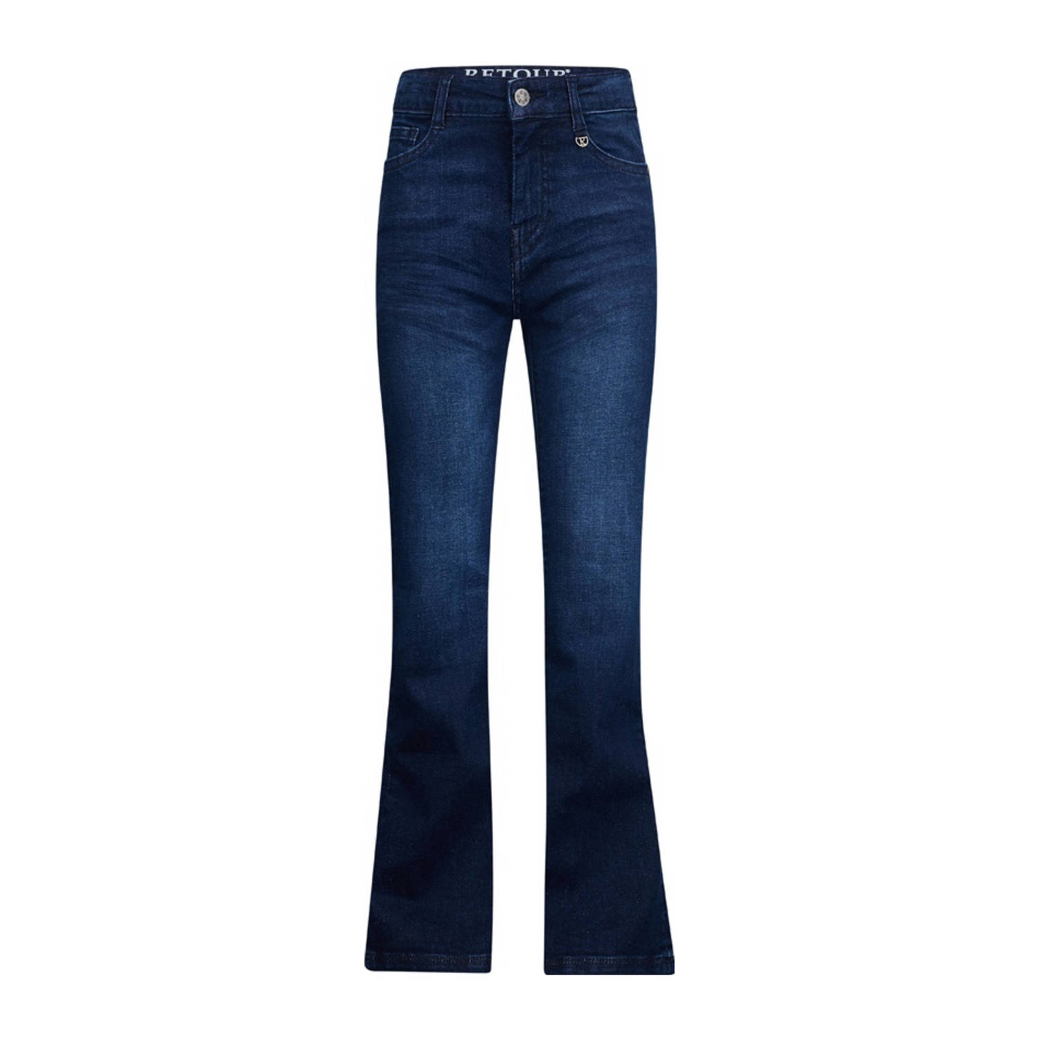 Retour Jeans high waist flared jeans Sidi dark blue denim