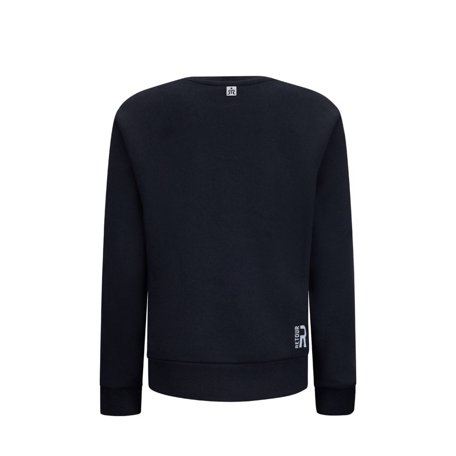 Retour Jeans sweater Borya met printopdruk zwart