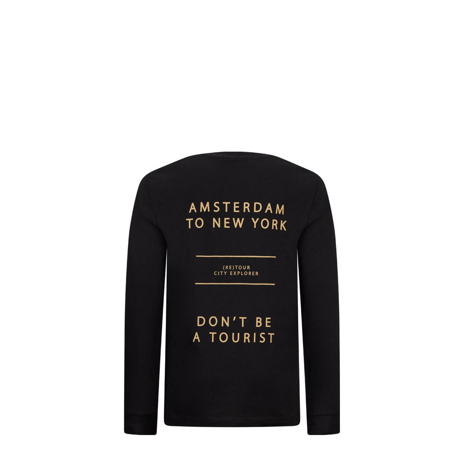 Retour Jeans longsleeve Ossian met backprint zwart