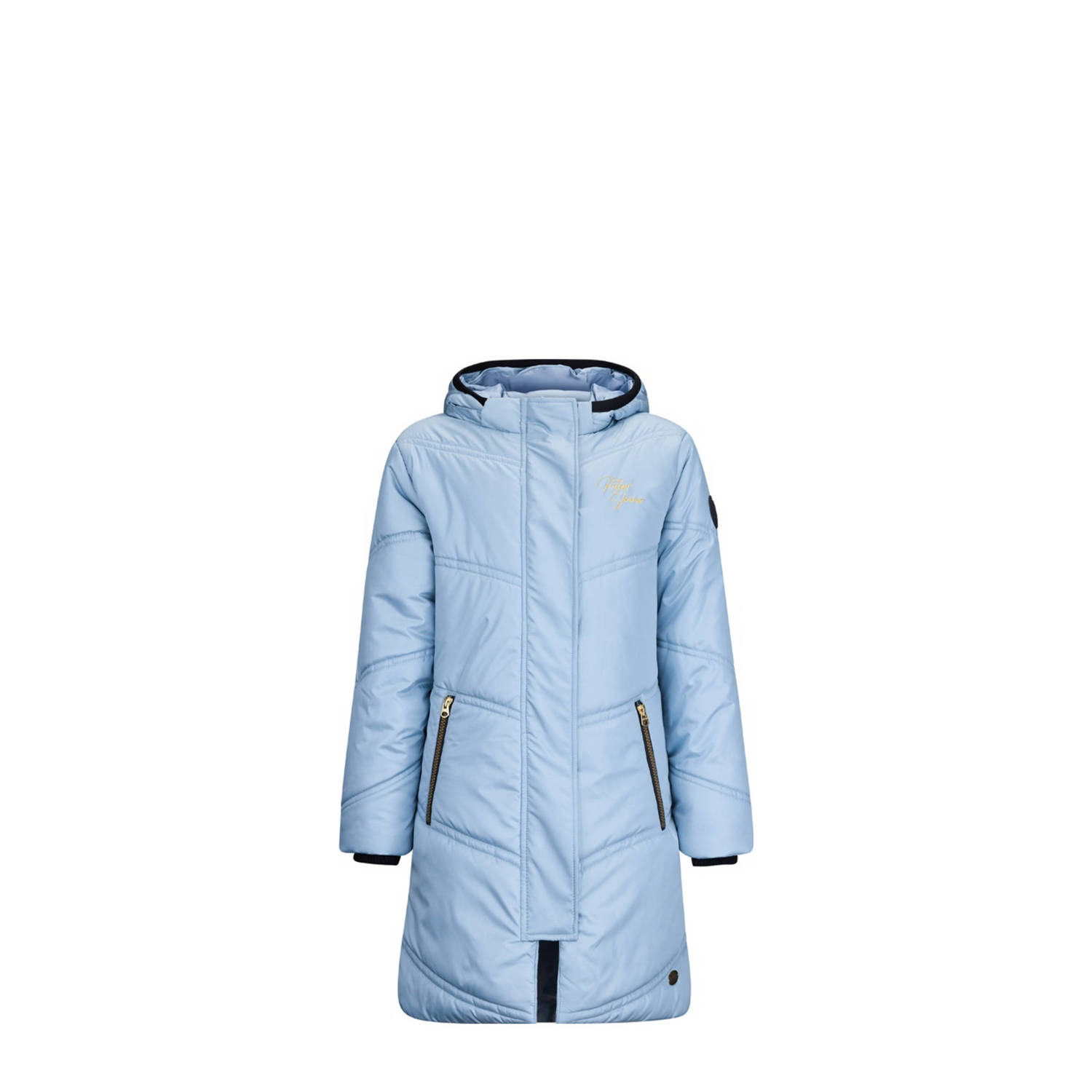 Retour Jeans gewatteerde winterjas Bzou lichtblauw