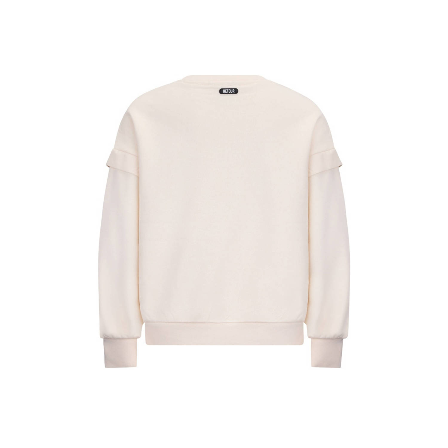 Retour Jeans sweater Abadou met tekst ecru
