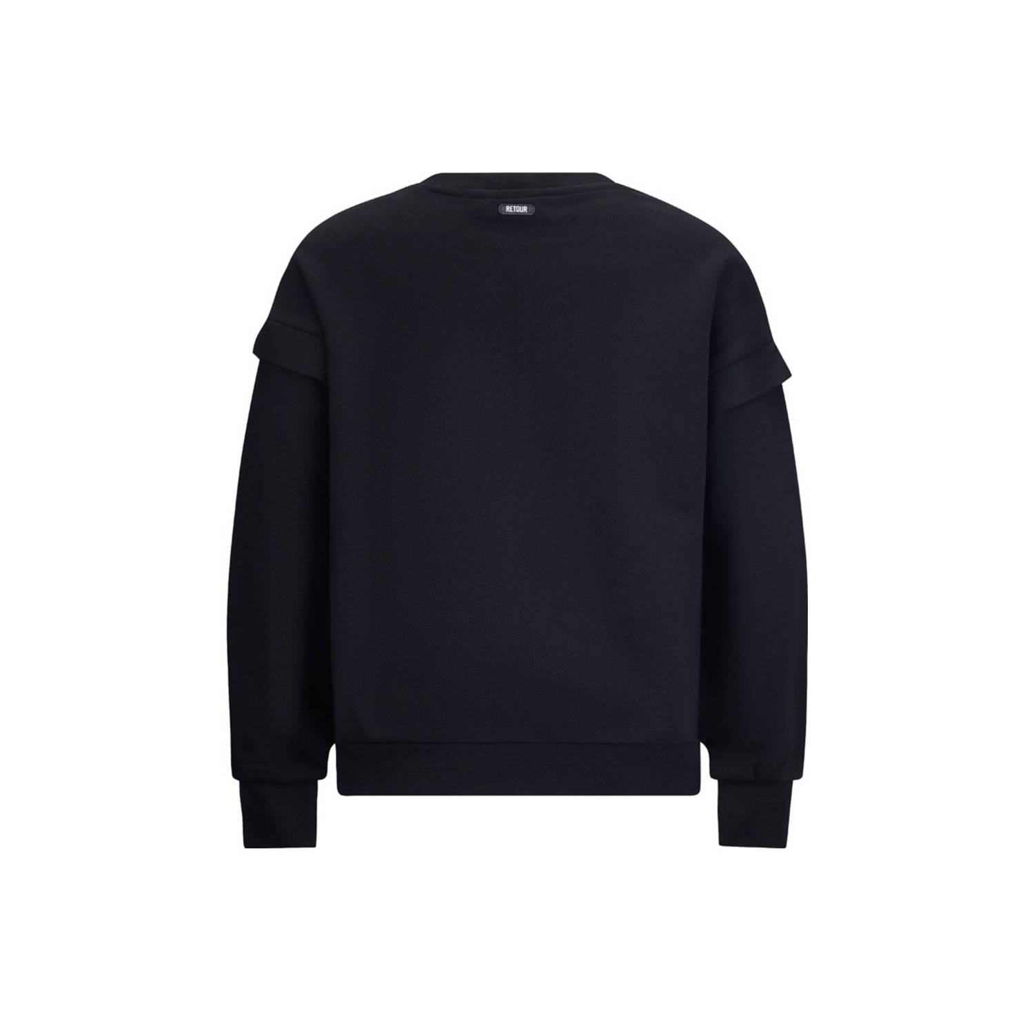 Retour Jeans sweater Abadou met tekst zwart