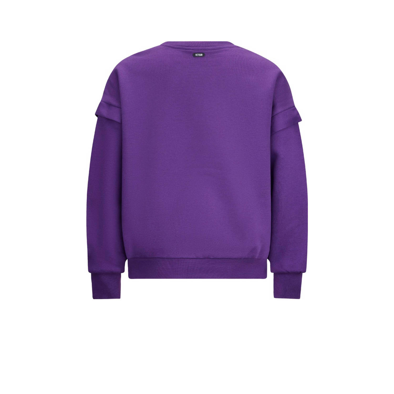 Retour Jeans sweater Abadou met tekst paars
