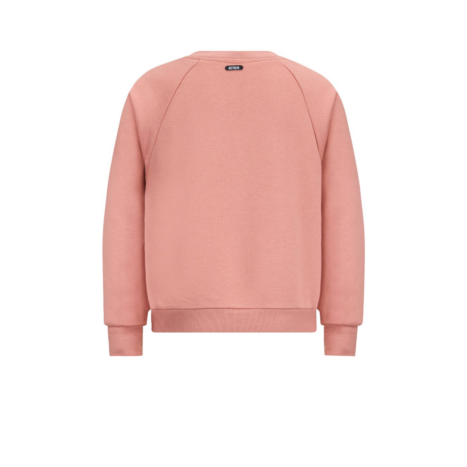 Retour Jeans sweater Bouarfa met printopdruk beige