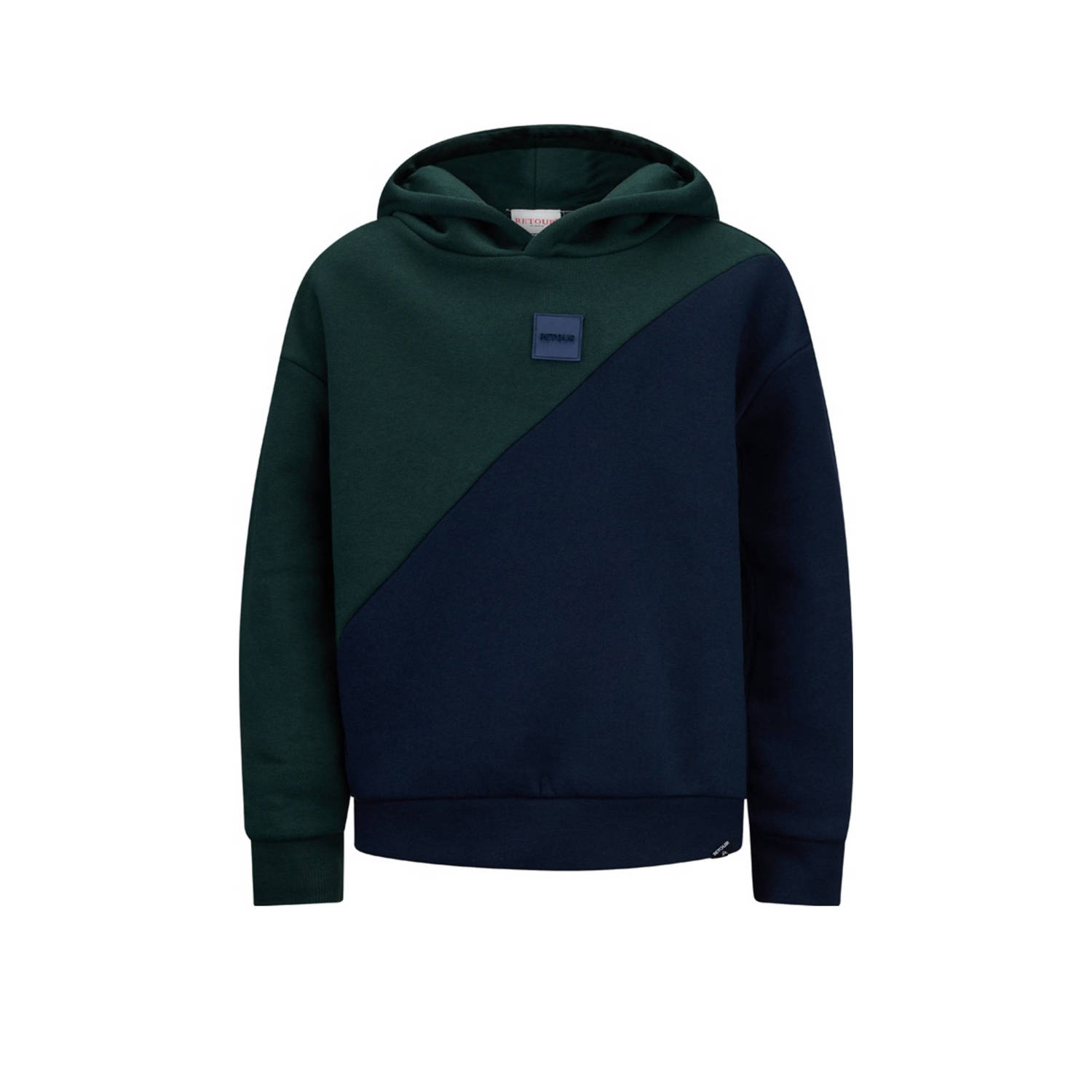Retour Jeans hoodie Novan donkergroen donkerblauw