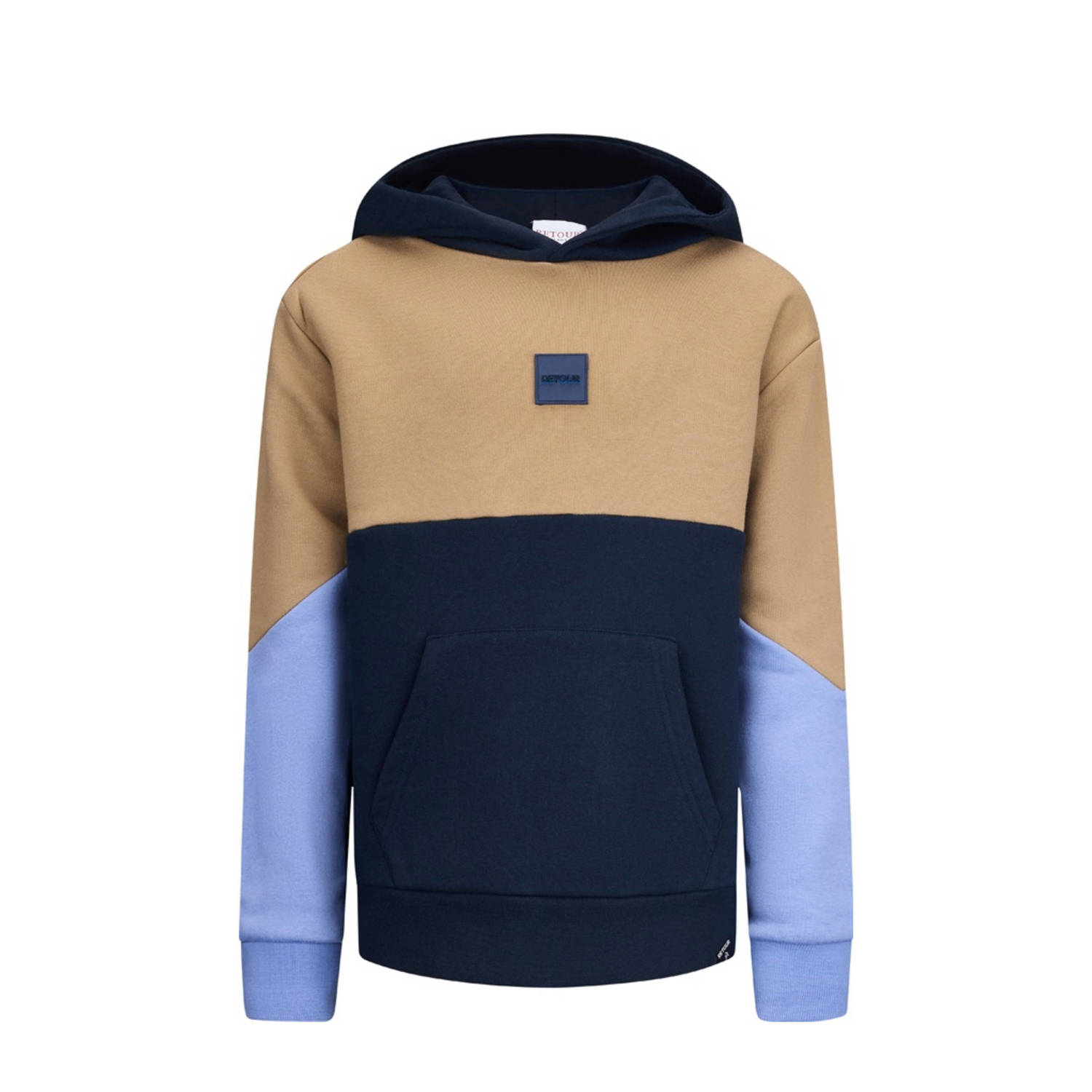 Retour Jeans hoodie Kalle donkerblauw bruin hemelsblauw