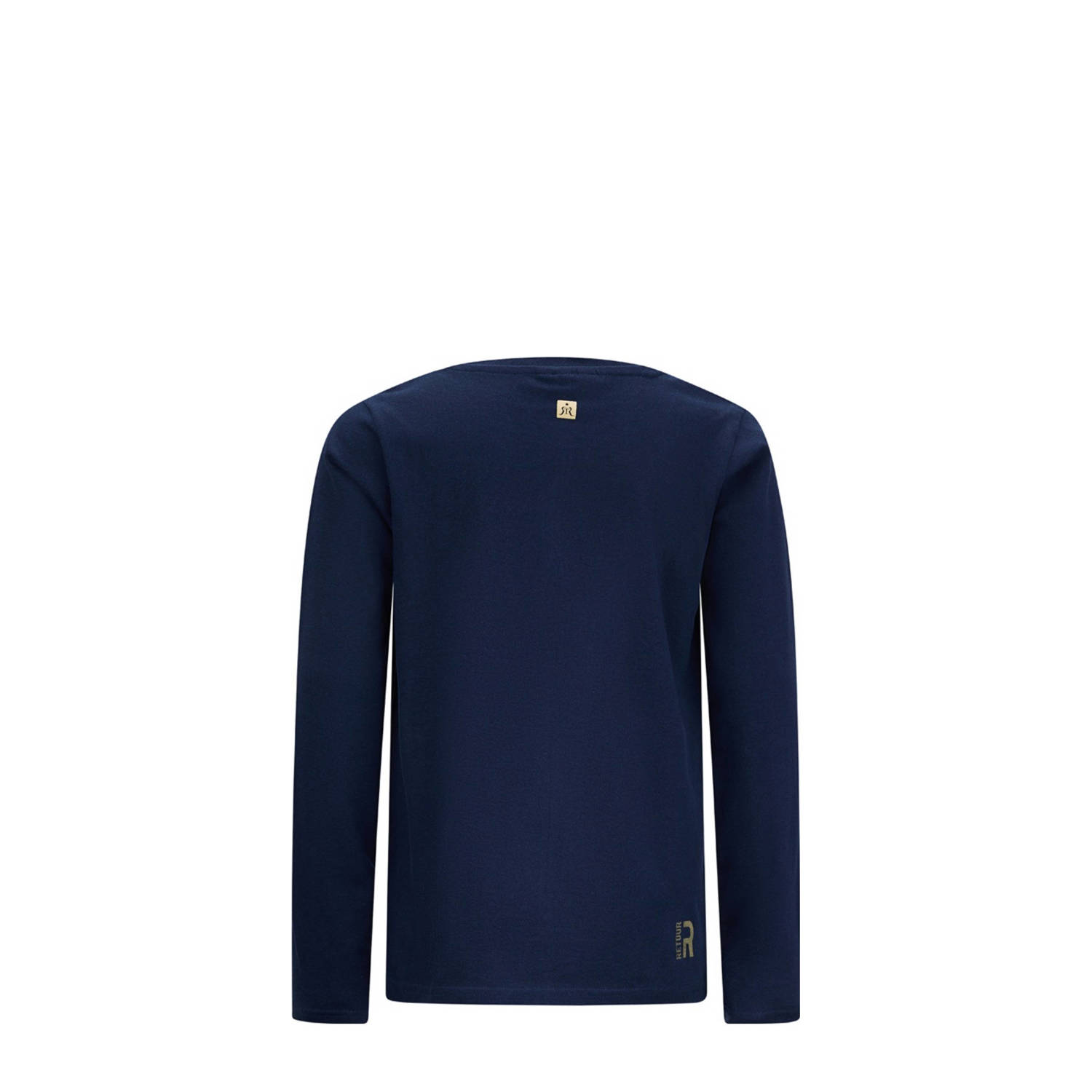 Retour Jeans longsleeve Kjell met printopdruk donkerblauw
