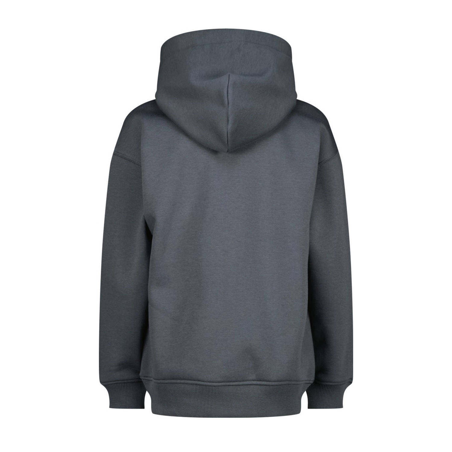 Vingino hoodie Basic met printopdruk donkergrijs