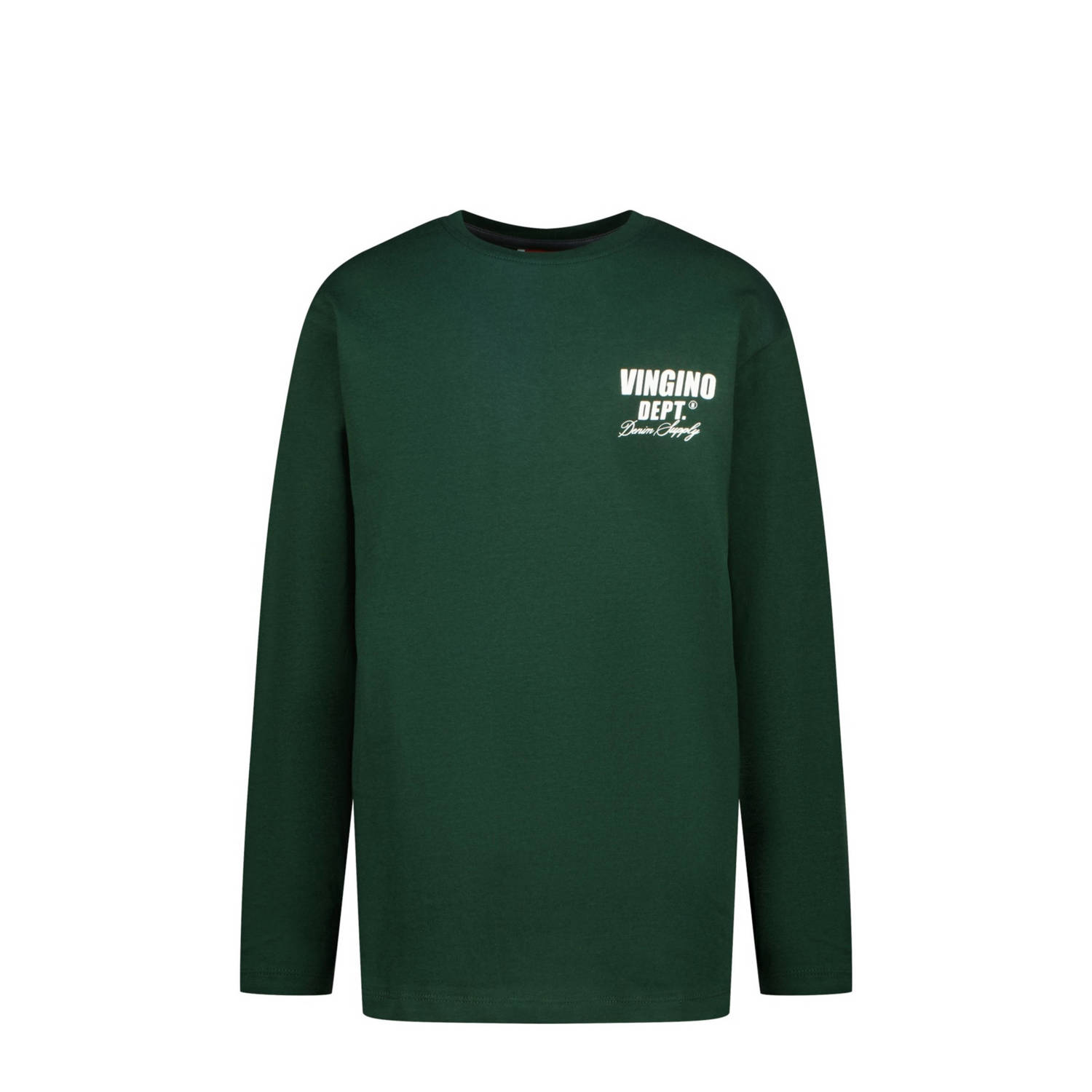 Vingino longsleeve Basic met printopdruk donkergroen