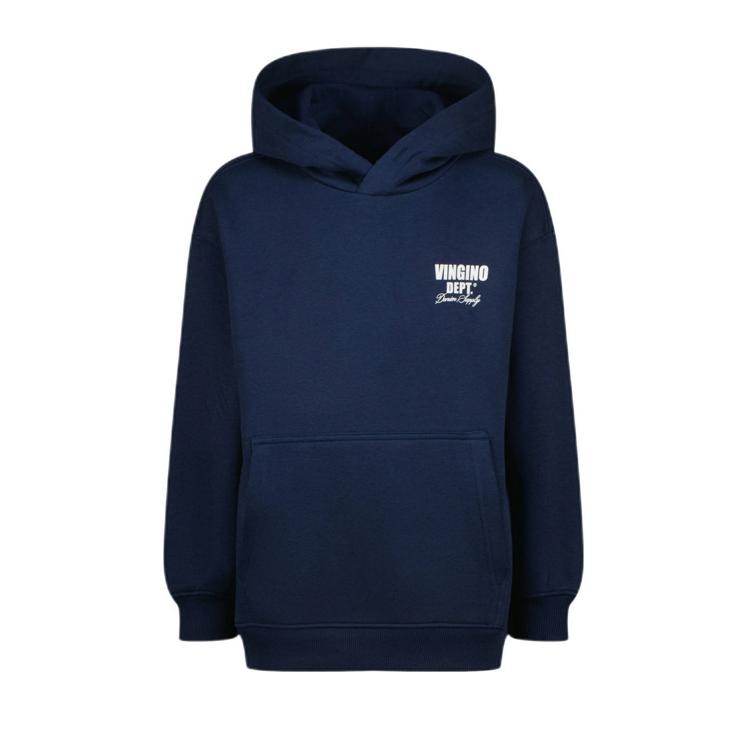 Vingino hoodie Basic met printopdruk donkerblauw