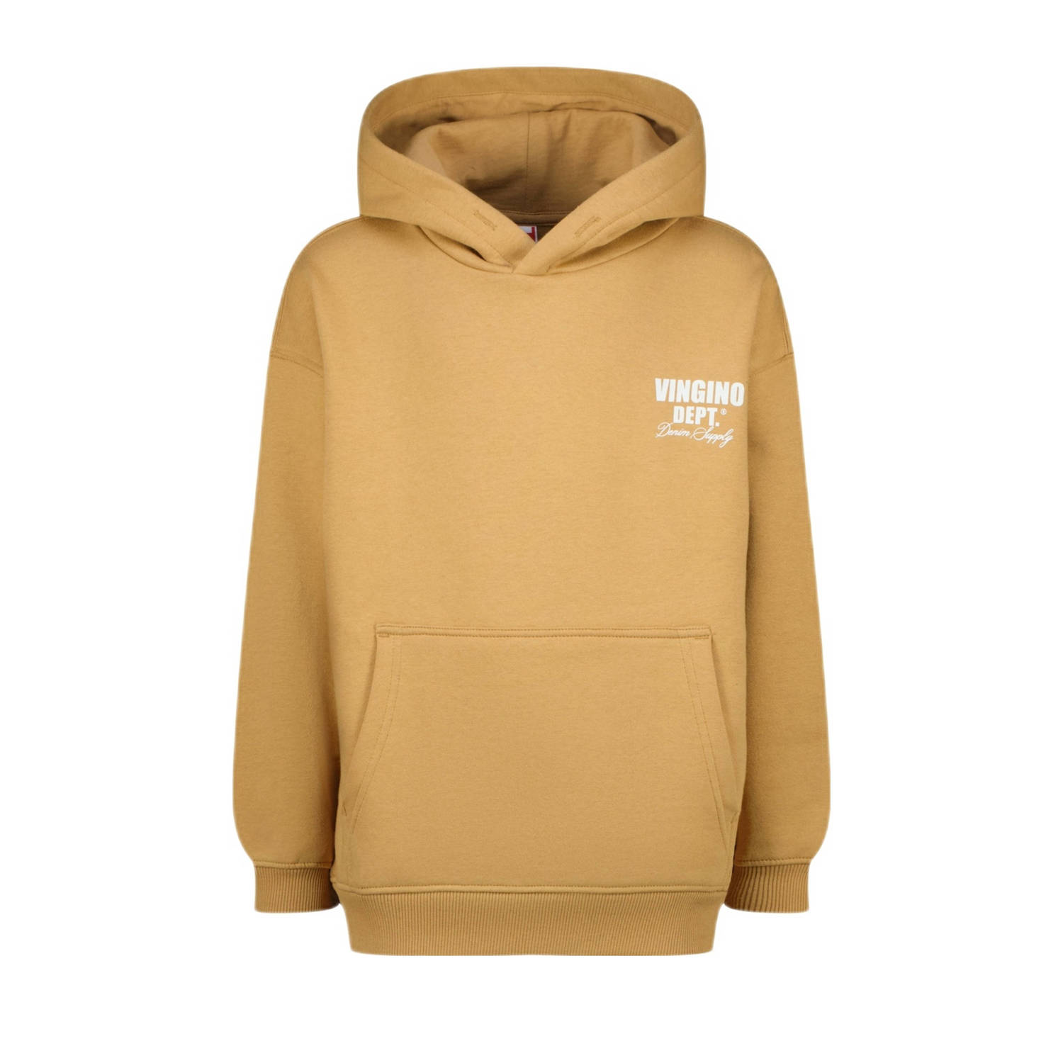 Vingino hoodie Basic met printopdruk zand
