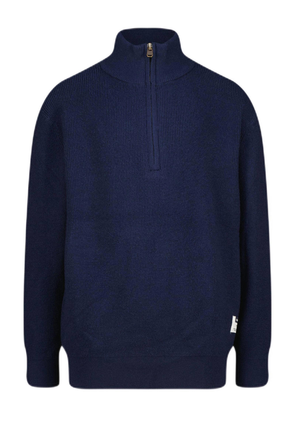 Youthup, fleece gevoerd herenvest, opstaande kraag, gebreide trui, dikke gebreide winterjas, 3XL