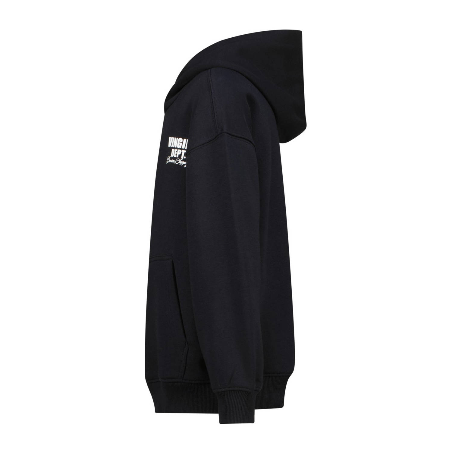 Vingino hoodie Basic met printopdruk zwart
