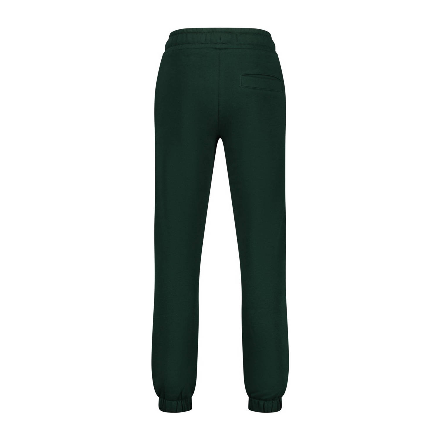 Vingino tapered fit joggingbroek Basic met printopdruk donkergroen