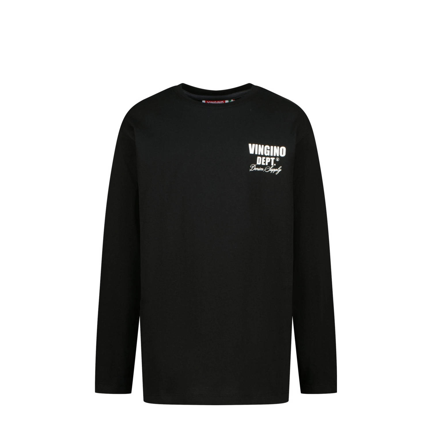 Vingino longsleeve Basic met printopdruk zwart