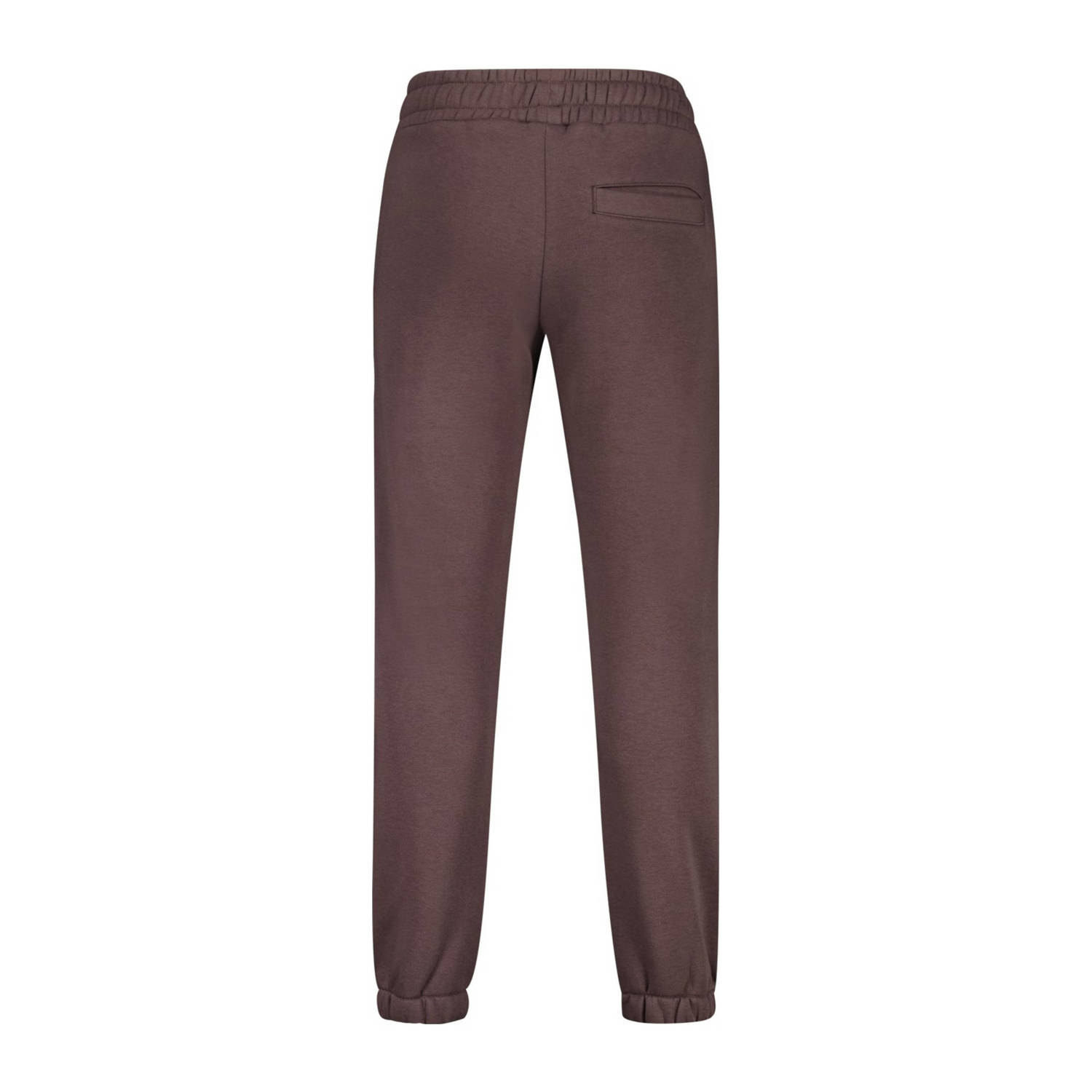 Vingino tapered fit joggingbroek Basic met printopdruk aubergine