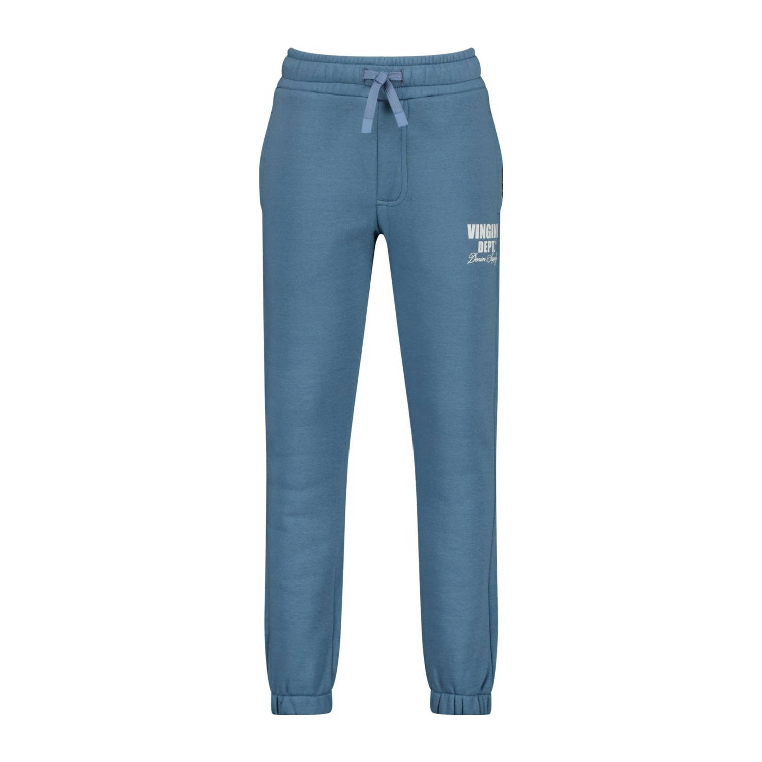 VINGINO tapered fit joggingbroek Basic met printopdruk zachtblauw Jongens Sweat 104