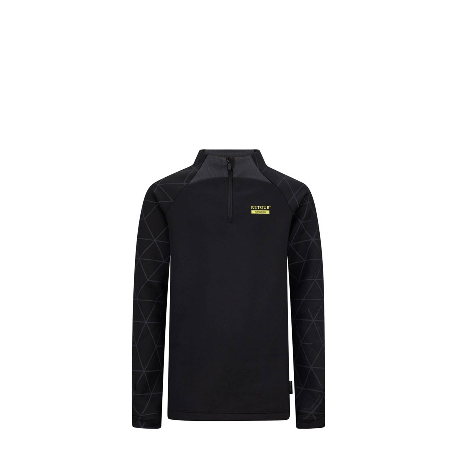 Retour Jeans Retour Performance sweater Score met all over print zwart grijs