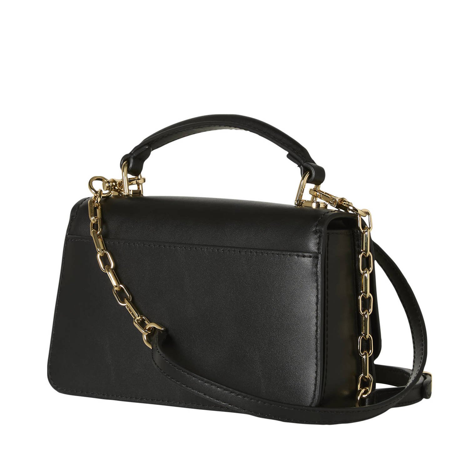 Michael Kors leren crossbody tas Delaney zwart