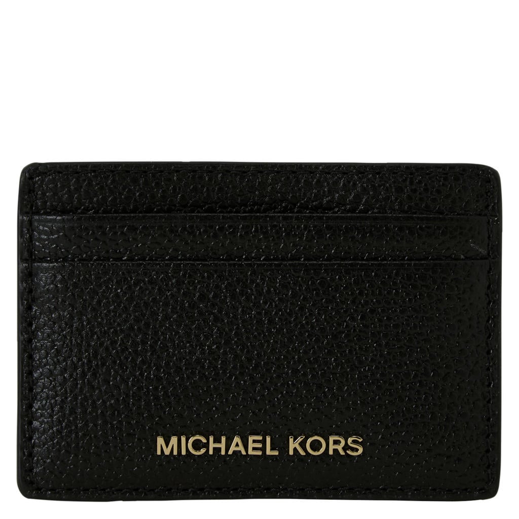 Michael Kors leren pasjeshouder Jet Set zwart