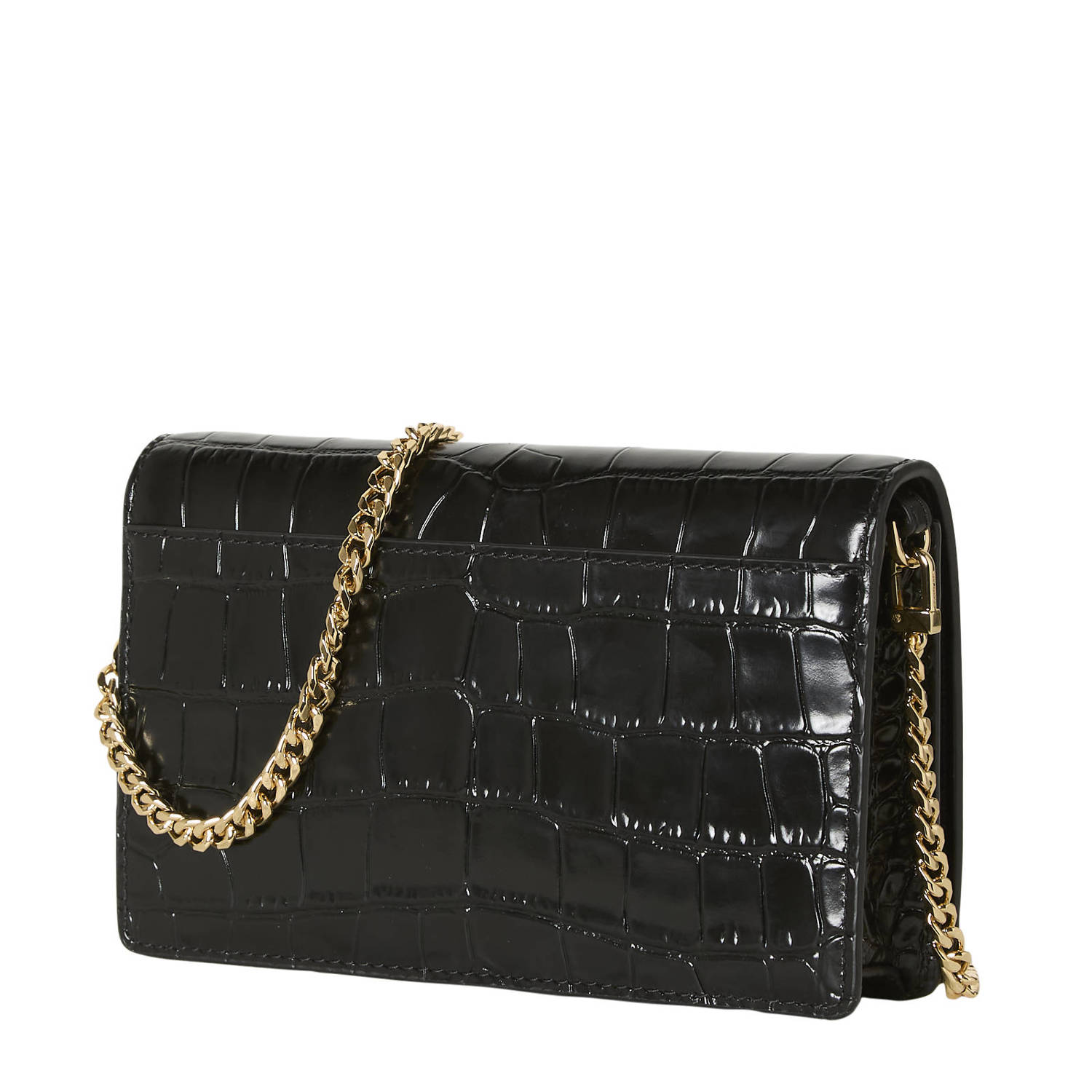 Michael Kors leren crossbody tas Jet Set zwart