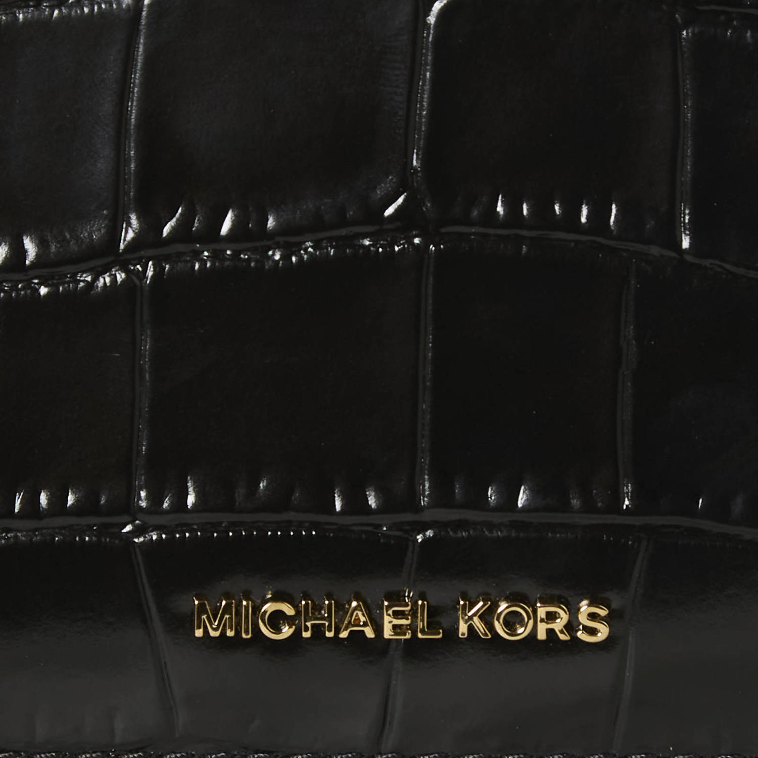 Michael Kors leren crossbody tas Jet Set zwart