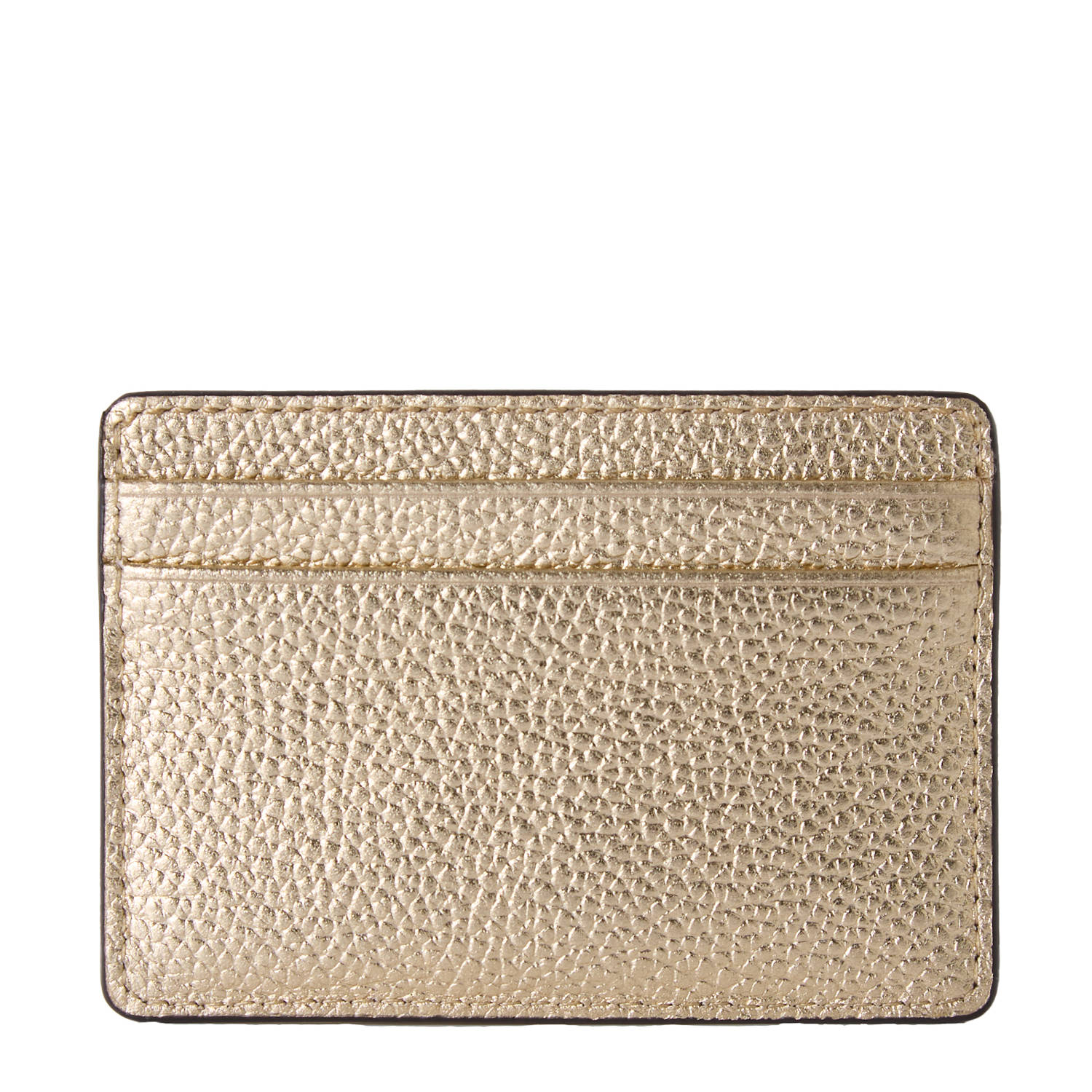 Michael Kors leren pasjeshouder Jet Set goudkleurig