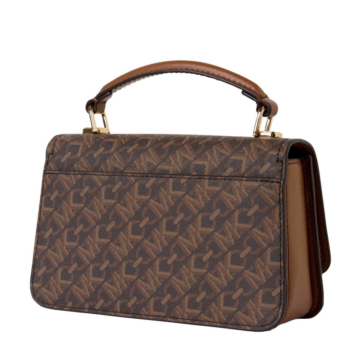 Michael Kors crossbody tas Delaney met logoprint donkerbruin