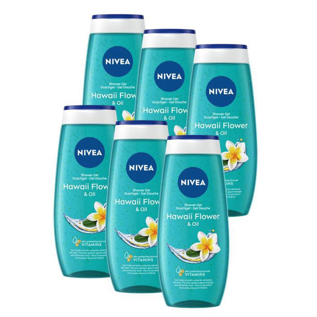 NIVEA Hawaii Flower & Oil douchegel - voordeelverpakking - 6 x 250 ml