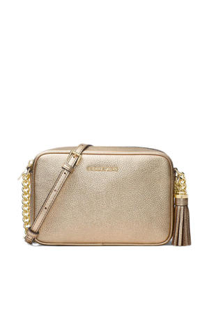  leren crossbody tas Jet Set Medium goudkleurig