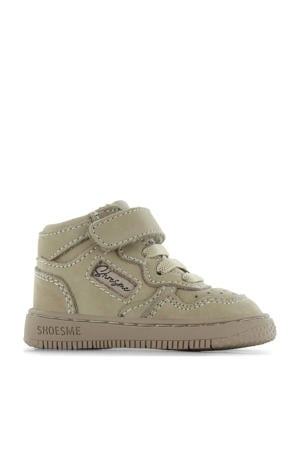 leren sneakers taupe