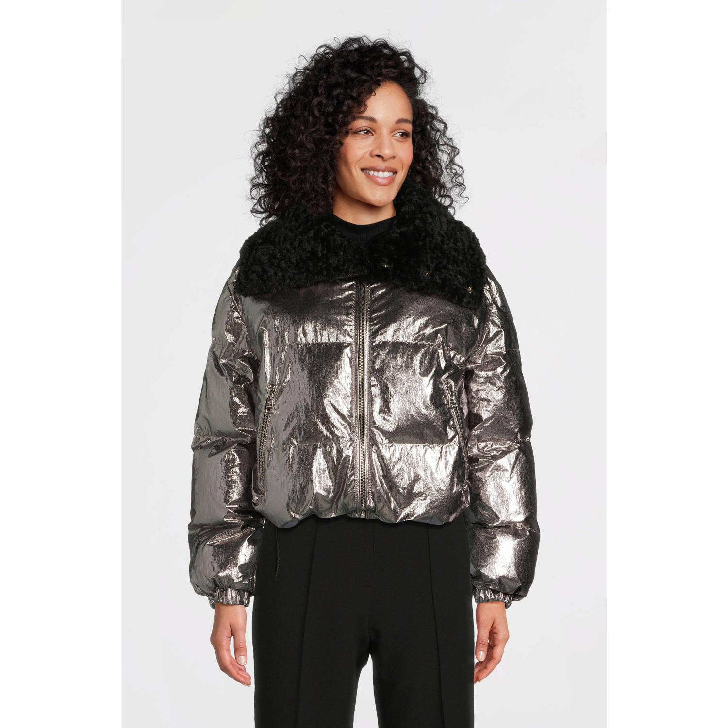 Giacomo Stijlvolle Jas 6562966 Gray Dames