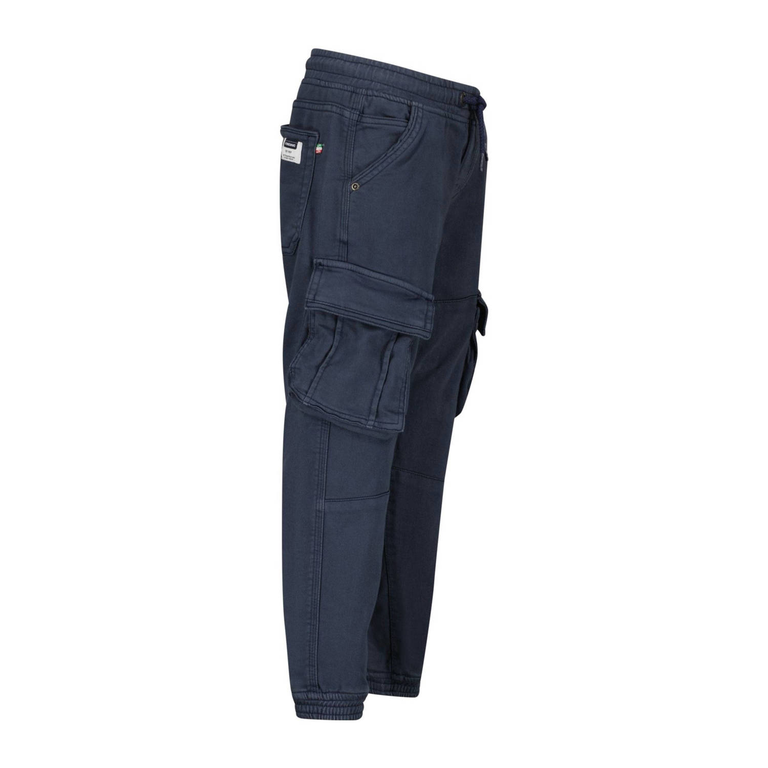 Vingino tapered fit cargobroek Carlos donkerblauw