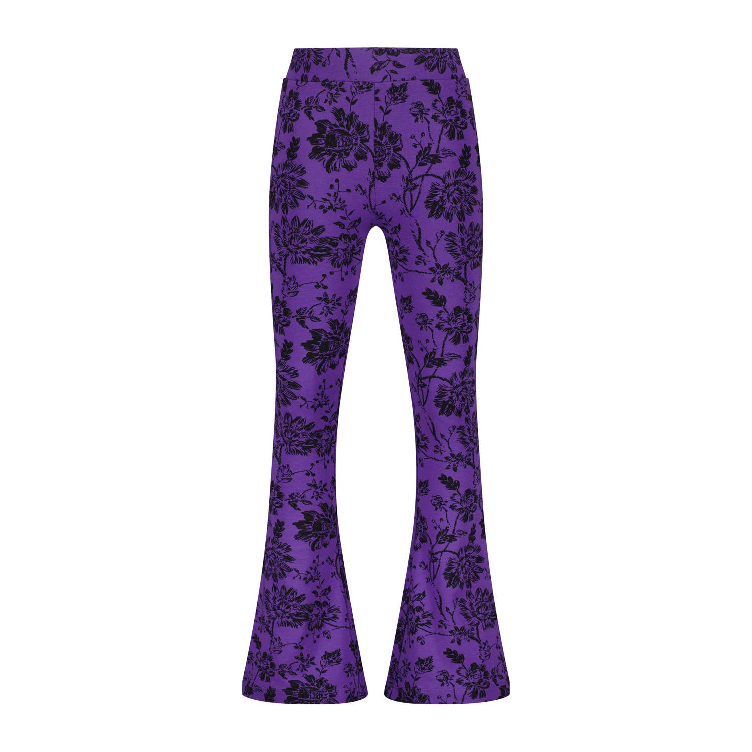 Vingino gebloemde flared broek Suza paars
