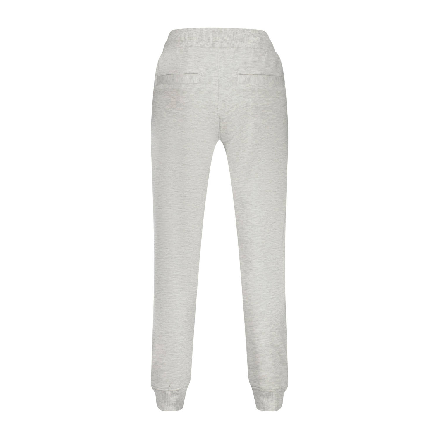 Vingino relaxed joggingbroek Saxic met printopdruk lichtgrijs melange