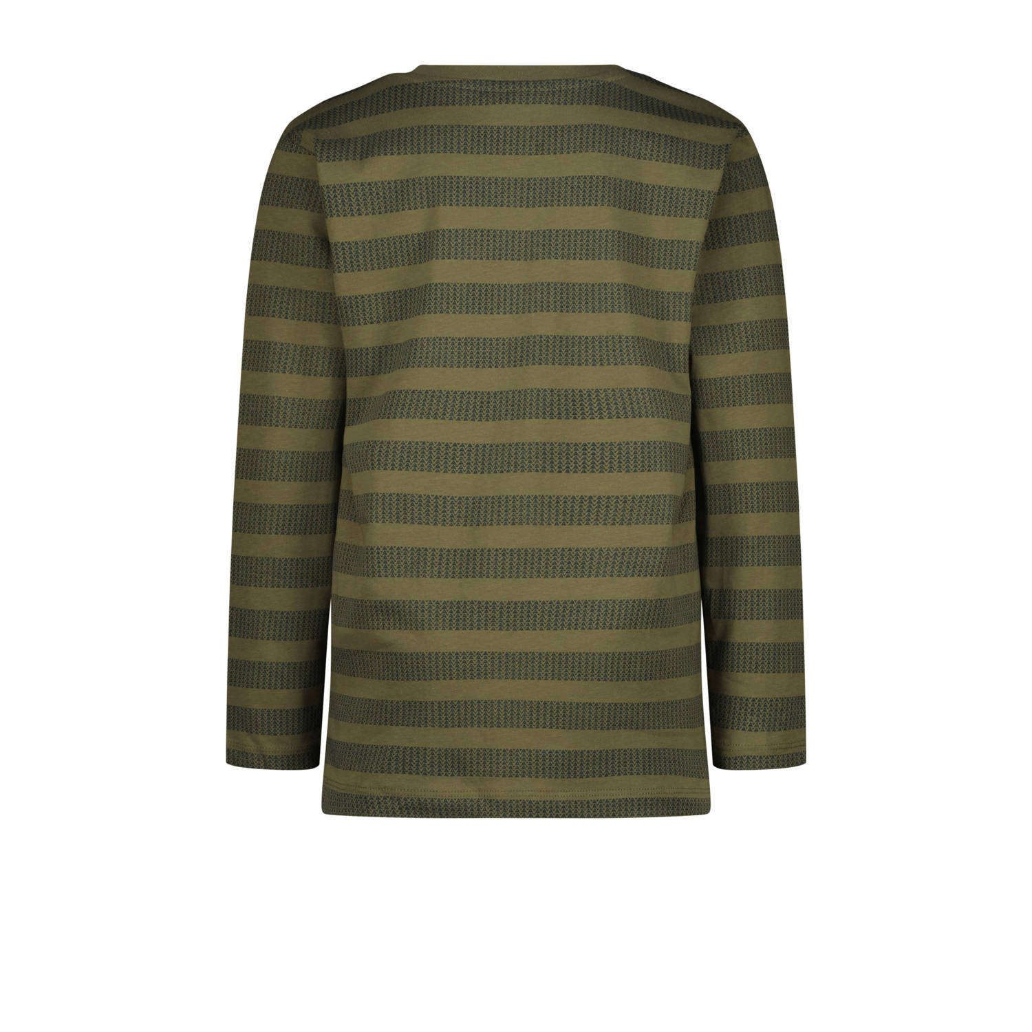 Vingino gestreepte longsleeve Jorin armygroen