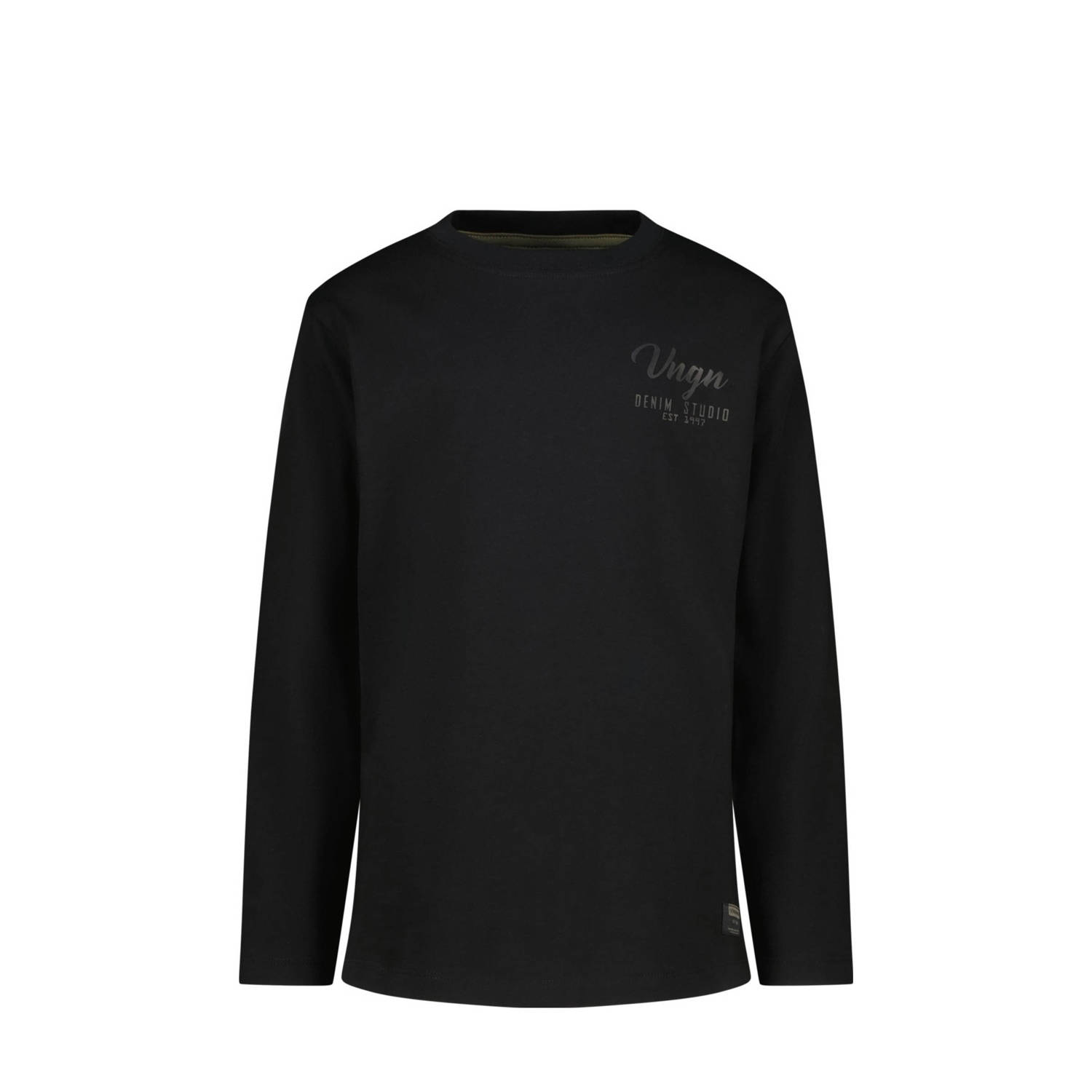 Vingino longsleeve Jiedo met backprint zwart