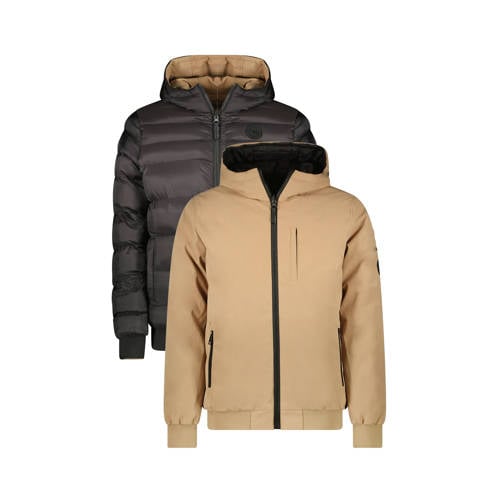 Cars reversible gewatteerde winterjas RUSTHAR zwart/bruin afbeelding