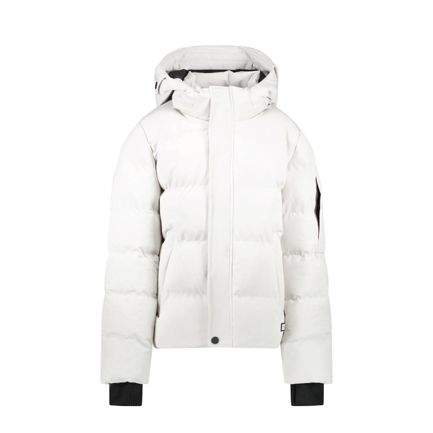 Cars gewatteerde winterjas BRONX offwhite Wit Jongens Nylon Capuchon Effen 116