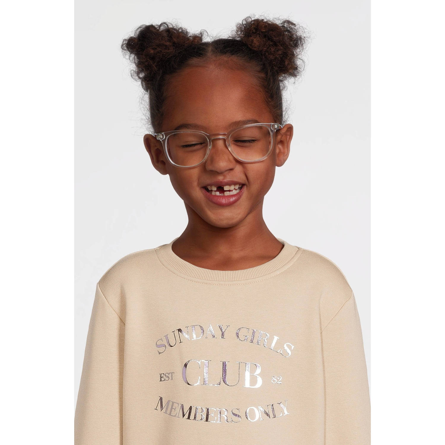 Cars sweater LIAN met printopdruk lichtzand