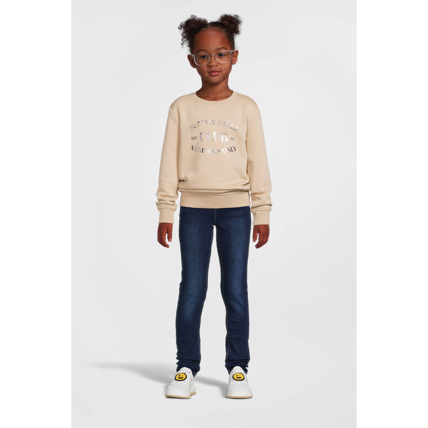 Cars sweater LIAN met printopdruk lichtzand