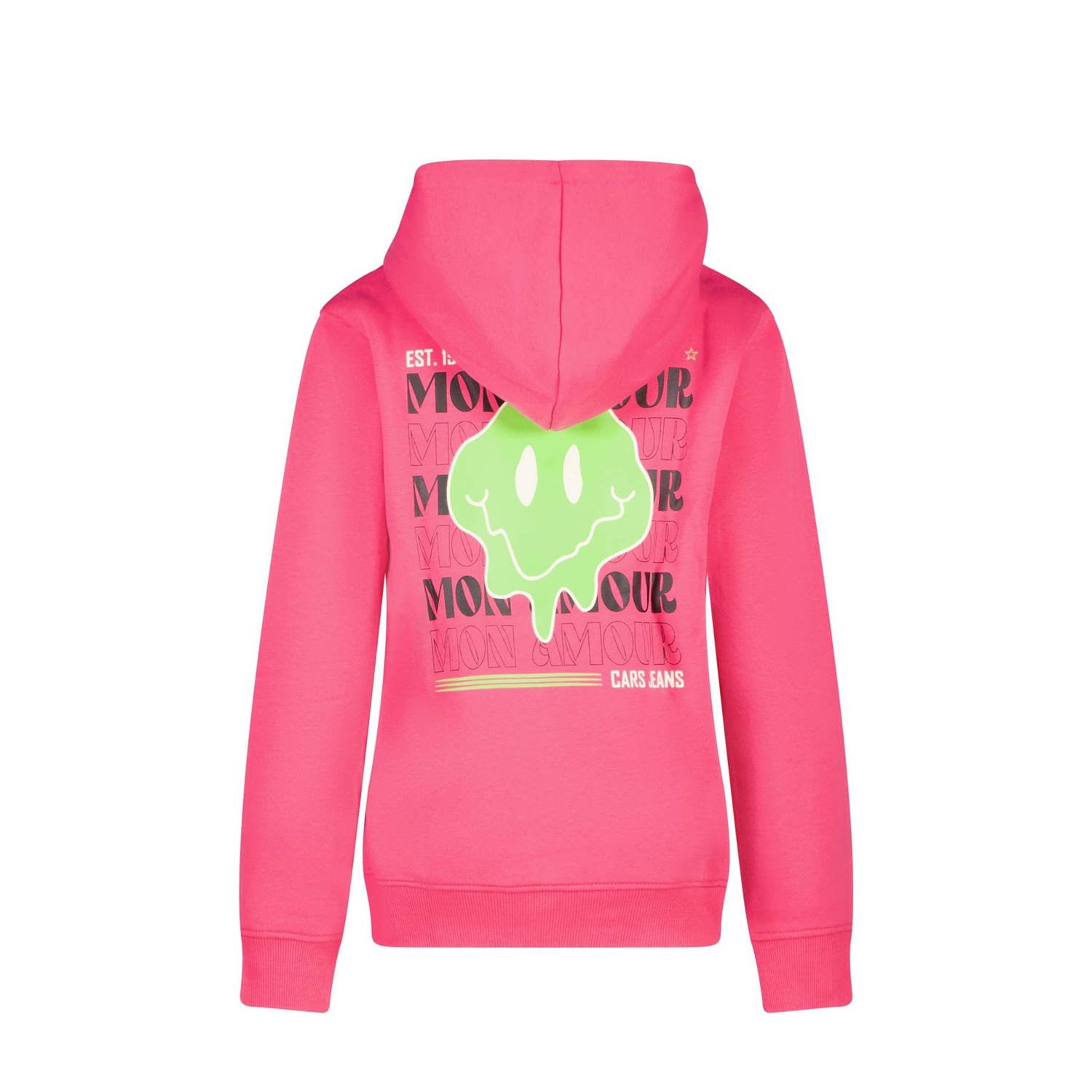 Cars hoodie LORY met backprint zoetroze