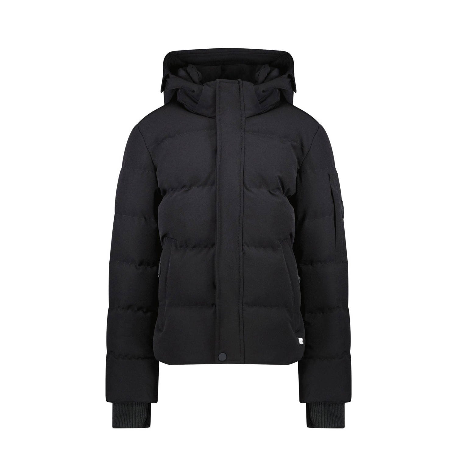 Cars gewatteerde winterjas BRONX zwart Jongens Nylon Capuchon Effen 116