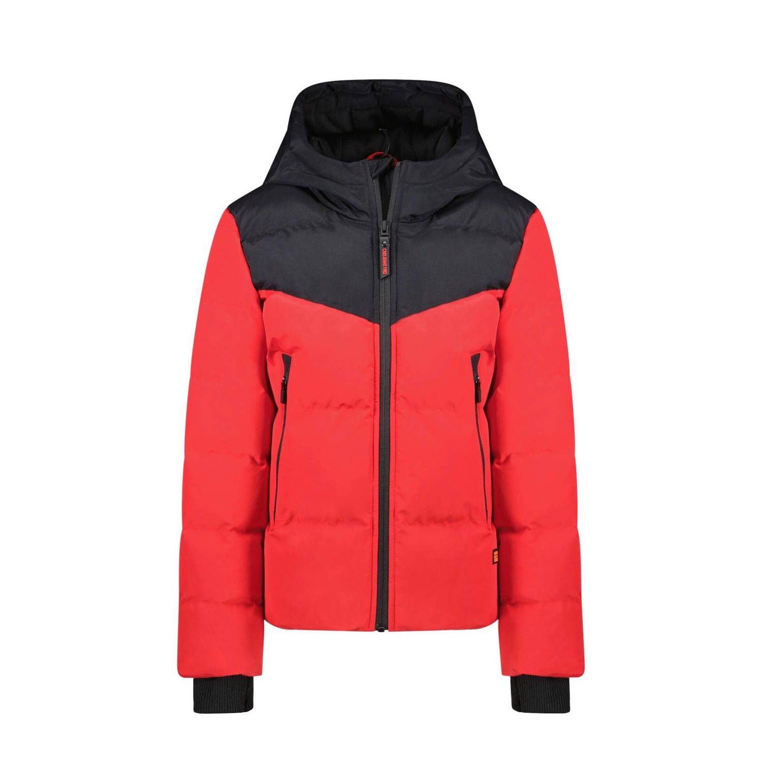 Cars gewatteerde tussenjas AMBOY rood zwart Jongens Polyester Capuchon 128