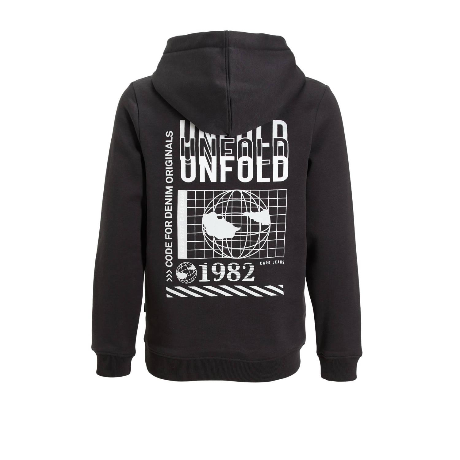 Cars hoodie WHEELER met backprint antraciet