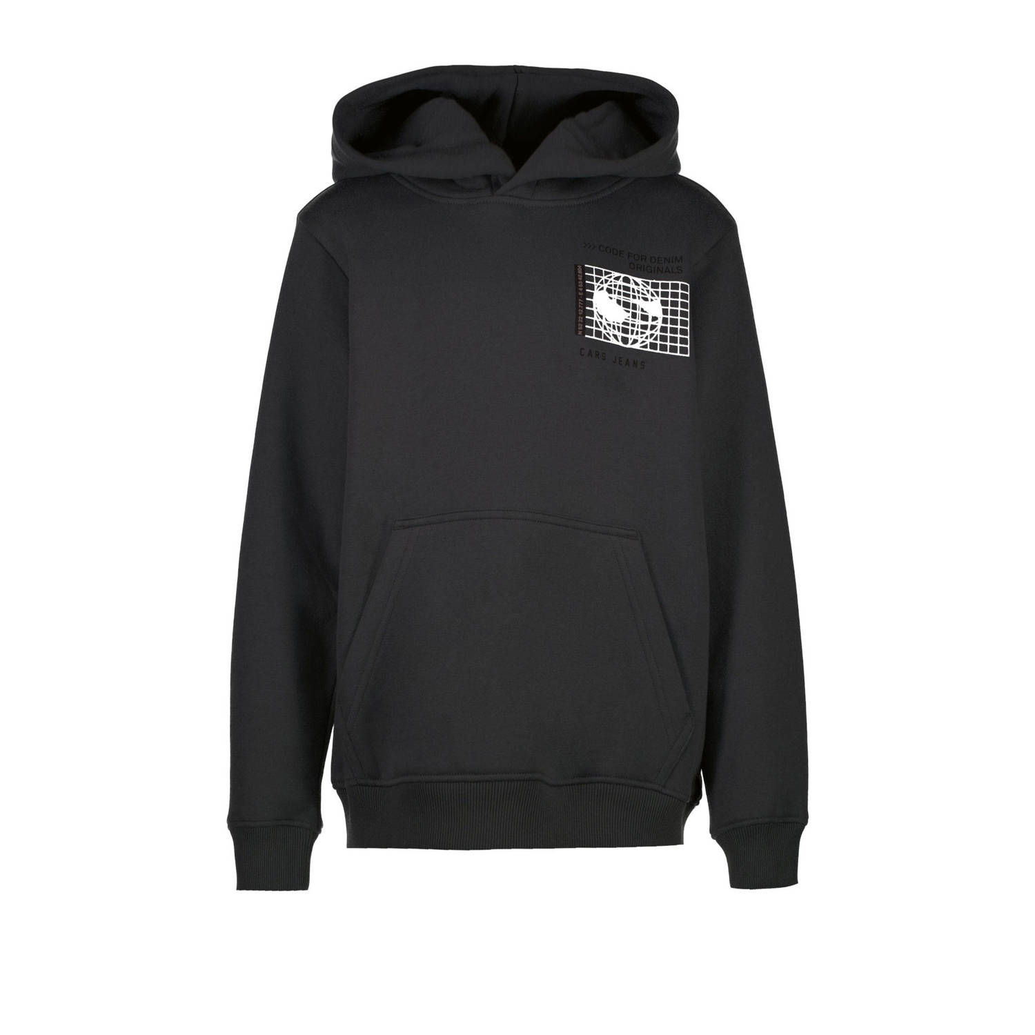 Cars hoodie WHEELER met backprint antraciet