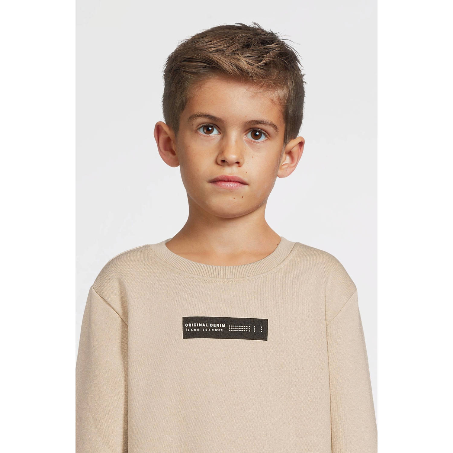 Cars sweater REVY met printopdruk lichtzand