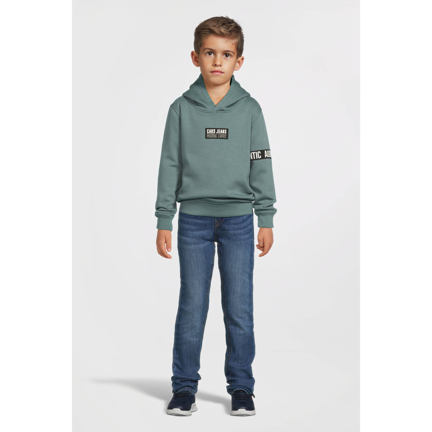 Cars hoodie ZLOW met printopdruk zeegroen