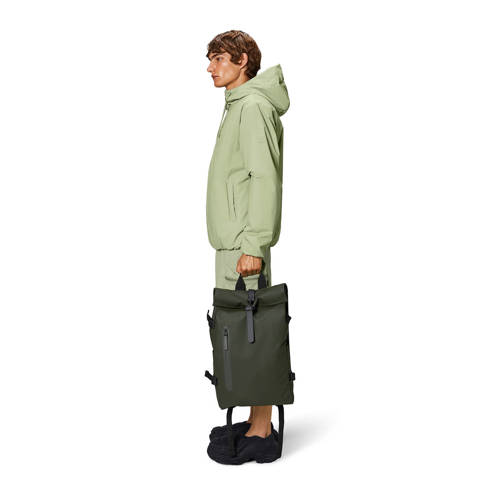Rains rugzak Rolltop Large W3 kaki afbeelding