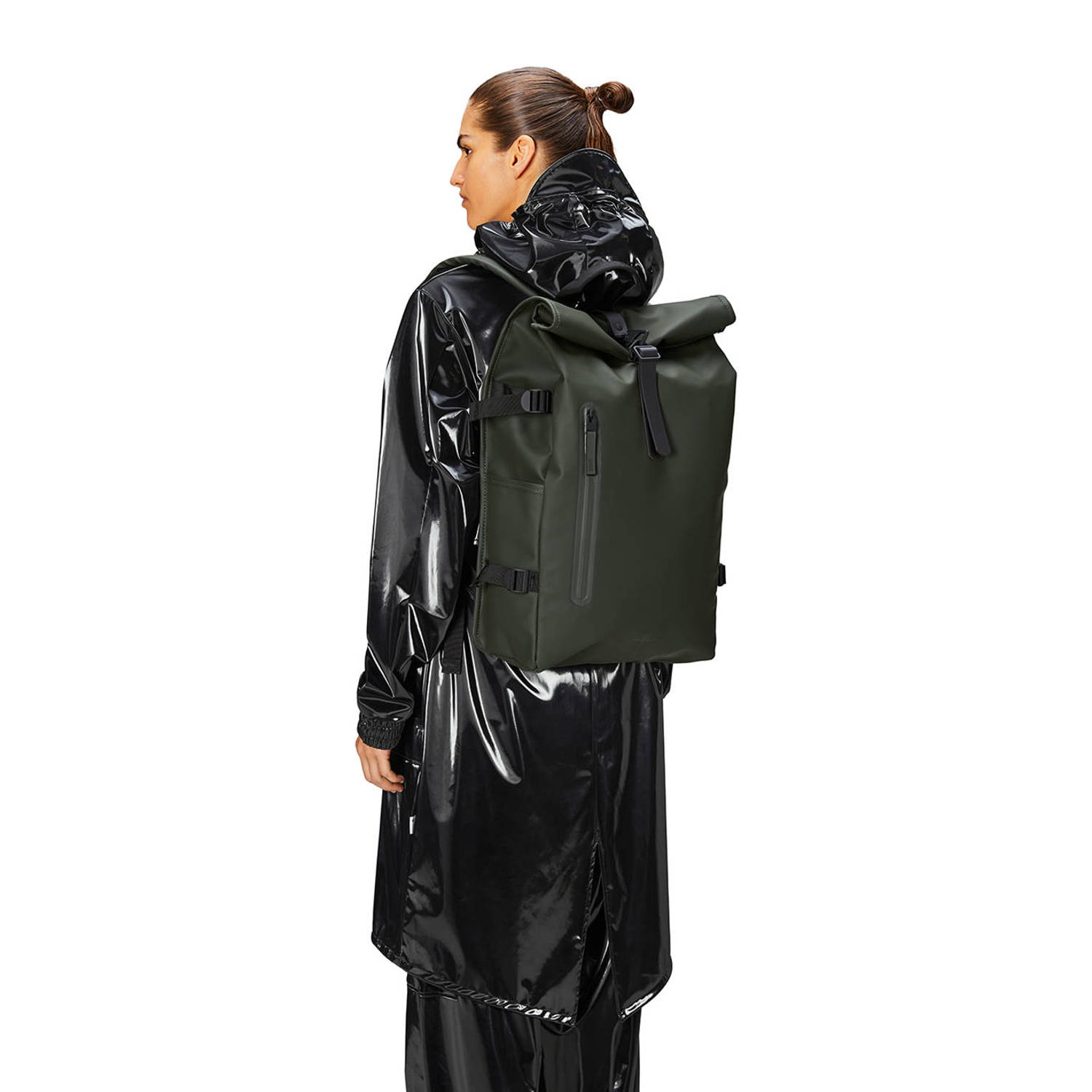 Rains rugzak Rolltop Large W3 kaki